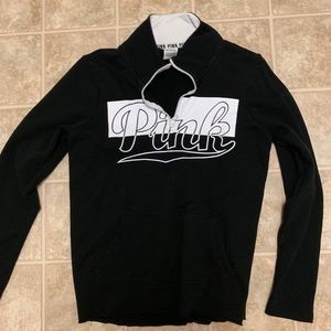 Black Pink half up zip